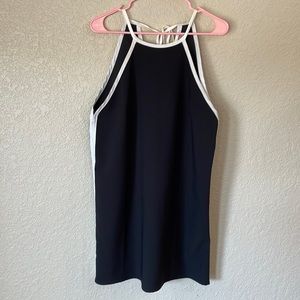 Black and white tie dress